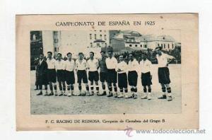 Una foto del Racing Club de Reinosa que ascendió a la Serie A en 1925.